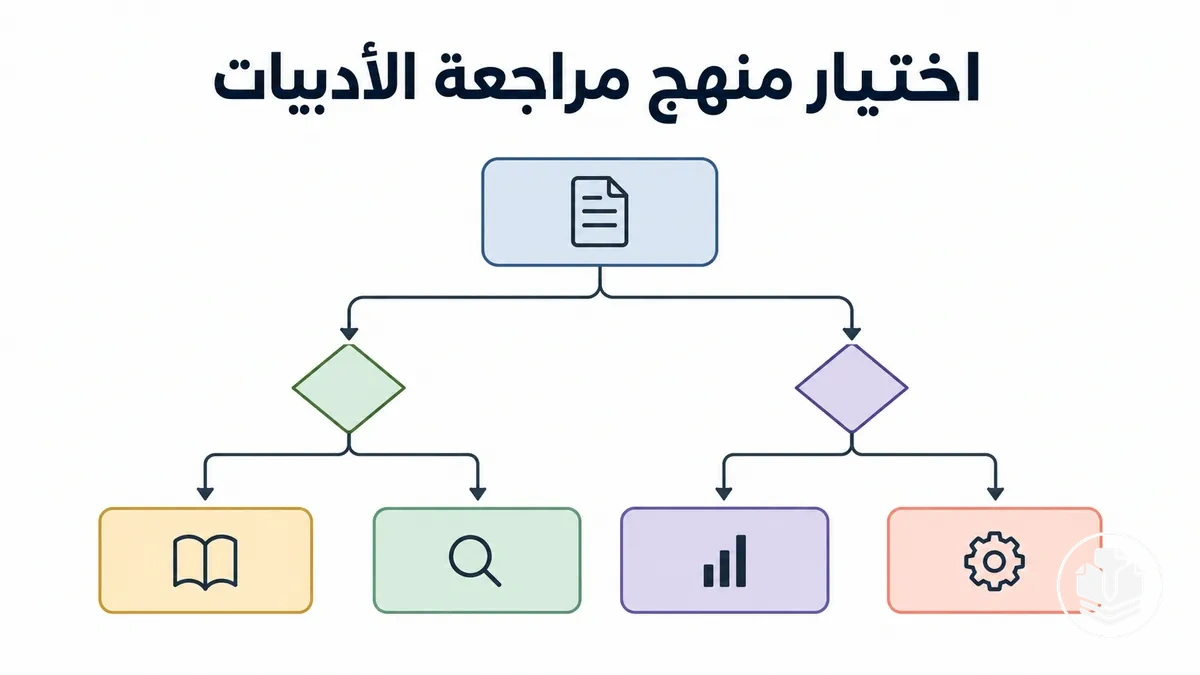 مسار لاتخاذ قرار بشأن المنهج المناسب لمراجعة الأدبيات.