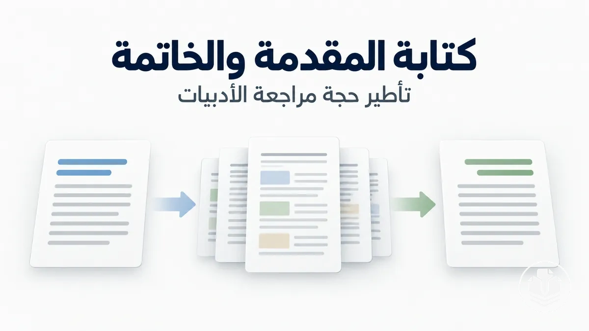 مقدمة وخاتمة مراجعة الأدبيات اللتان تؤطران حجة المراجعة.