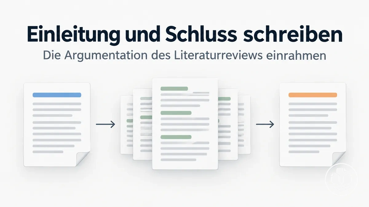 Einleitung und Schluss eines Literaturreviews, die dessen Argumentation einrahmen.