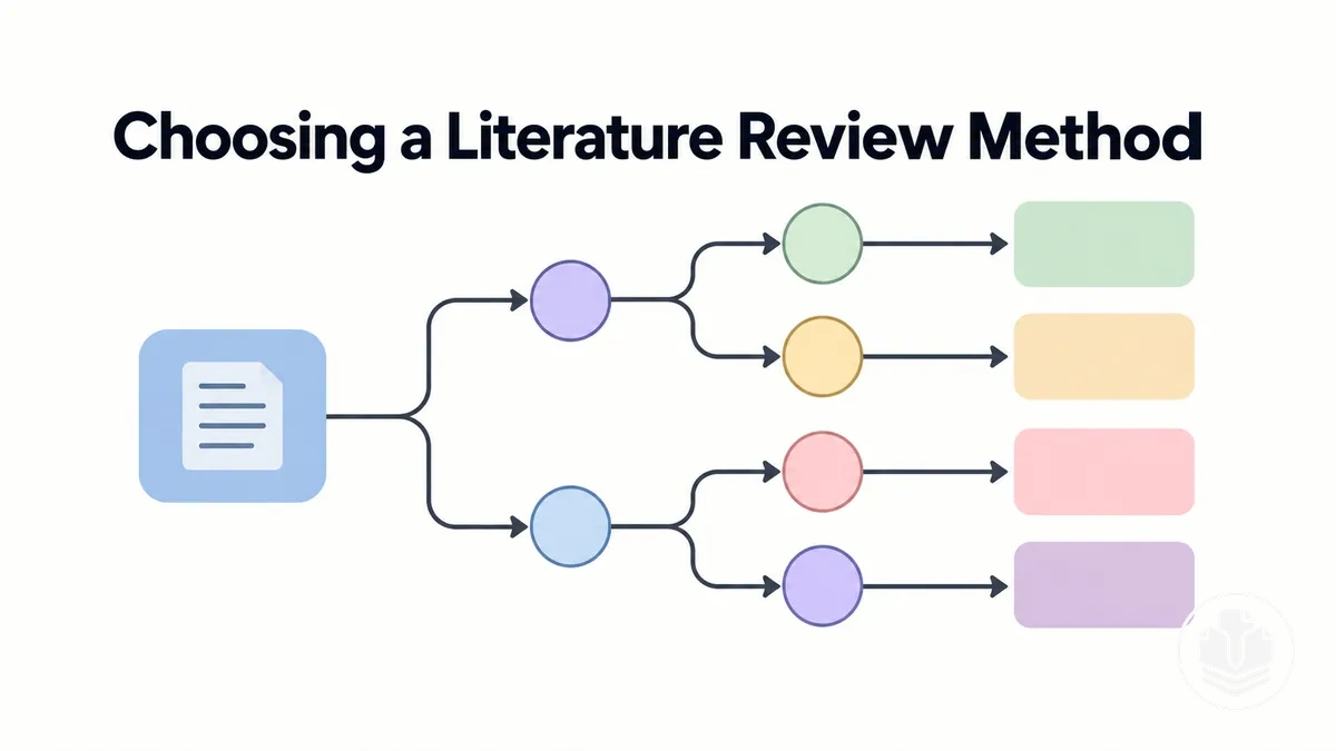 Decision pathway for choosing an appropriate literature review method.