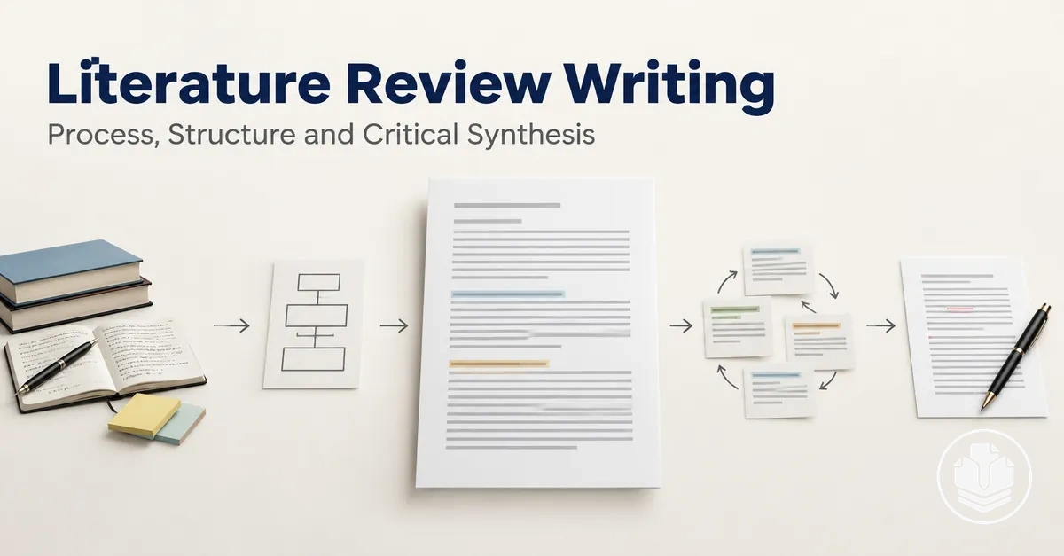Literature review writing workflow from planning through critical synthesis and revision.