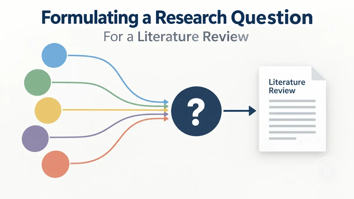 Research question development process for a literature review.