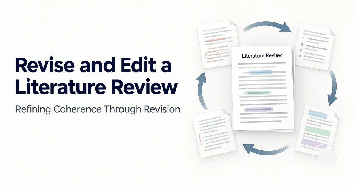 Literature review revision and editing workflow for improving coherence.