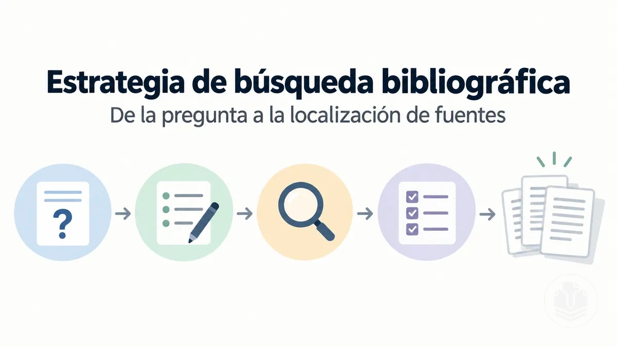 Estrategia de búsqueda para una revisión bibliográfica desde la pregunta de investigación hasta la localización de fuentes.