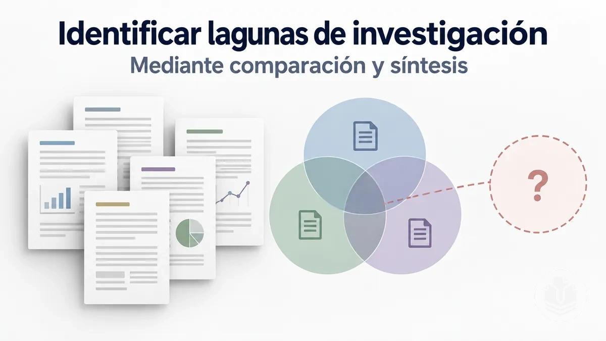 Identificación de lagunas de investigación mediante la comparación y síntesis de estudios.