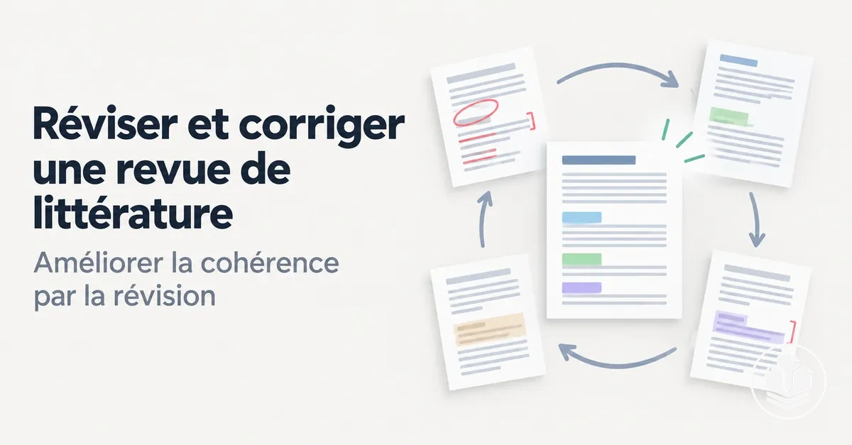 Processus de révision et de correction d’une revue de littérature pour améliorer sa cohérence.