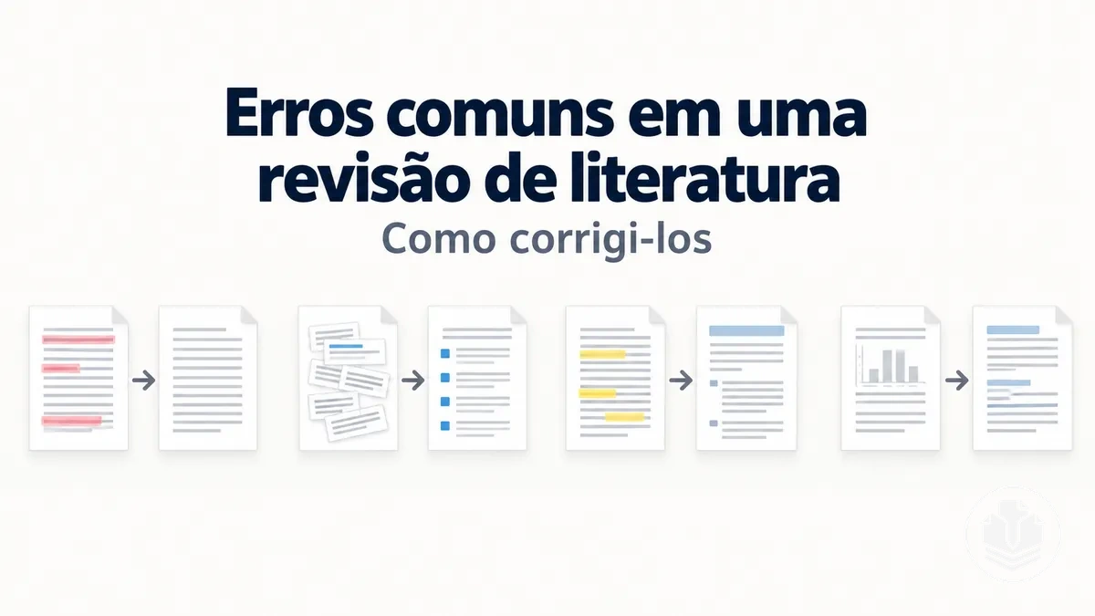 Erros comuns em uma revisão de literatura e formas de corrigi-los.