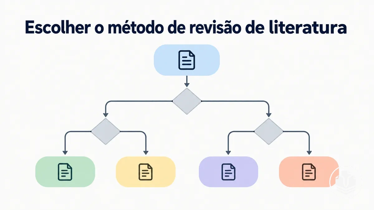 Fluxo de decisão para escolher um método adequado de revisão de literatura.