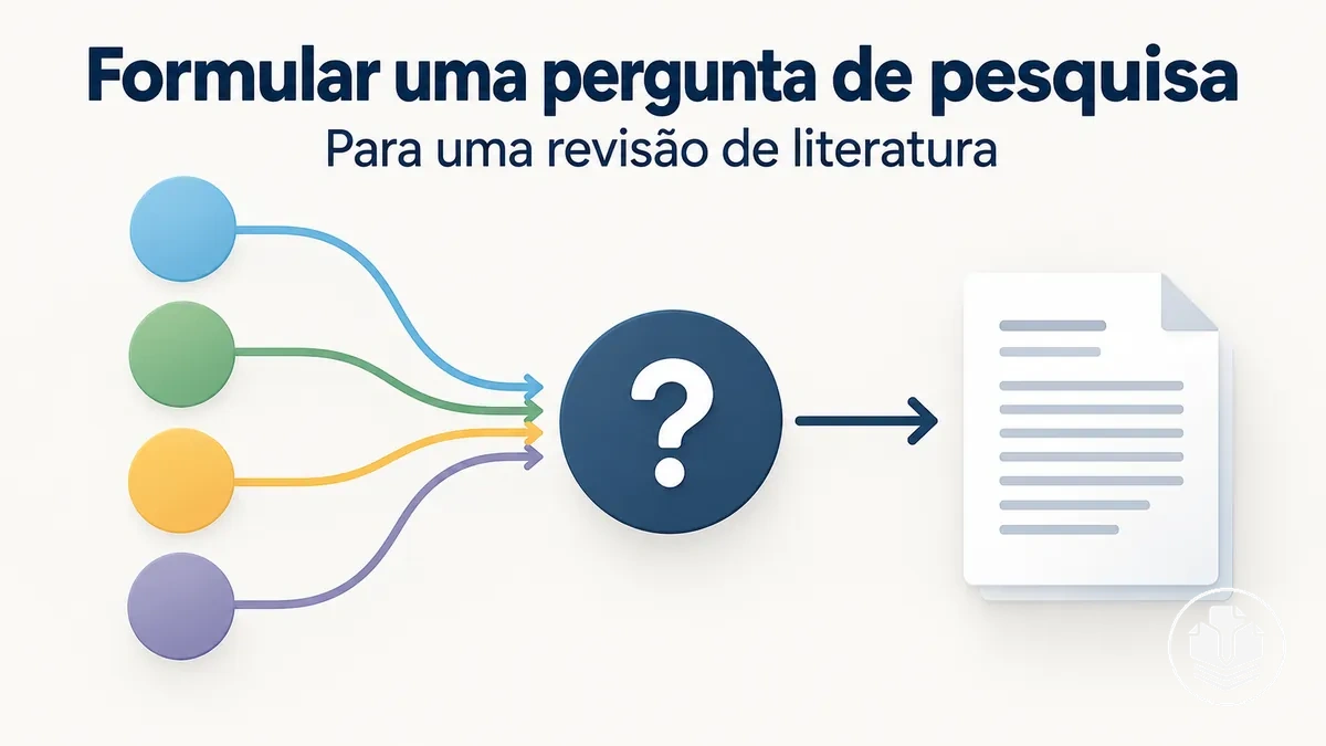 Processo para formular uma pergunta de pesquisa para uma revisão de literatura.