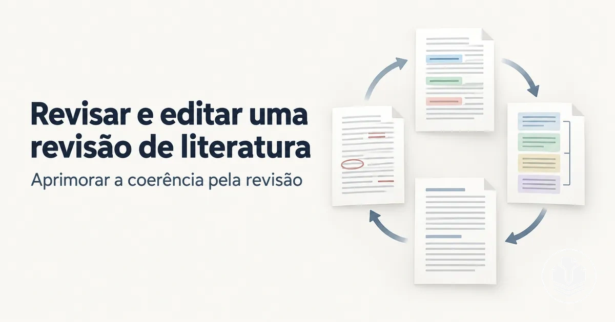 Fluxo de revisão e edição de uma revisão de literatura para melhorar a coerência.