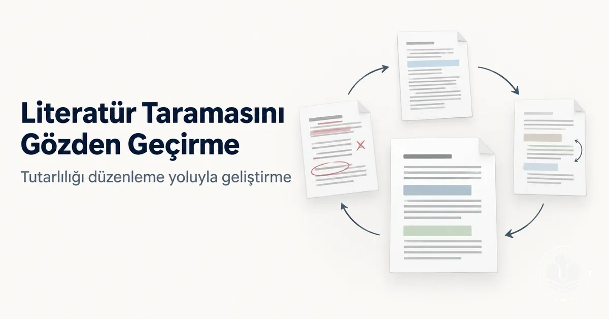 Literatür taramasını tutarlılık ve sentez açısından gözden geçirme ve düzenleme süreci.