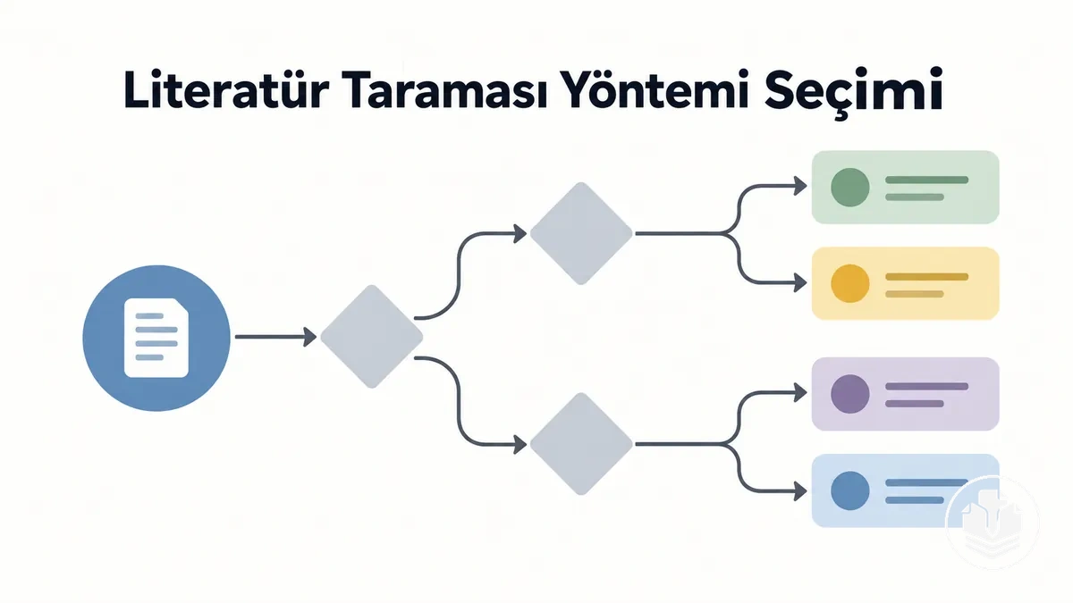Uygun literatür taraması yöntemini seçmeye yönelik karar süreci.